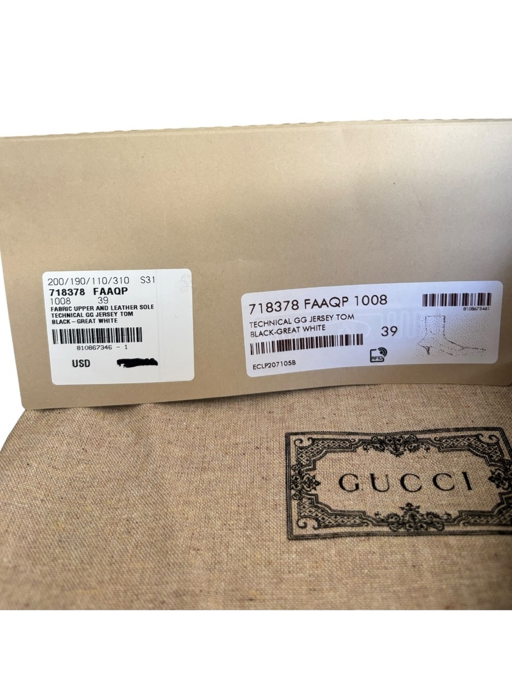 Gucci Technical GG Logo Jersey Knit Heeled Boots - Picture 3 of 11